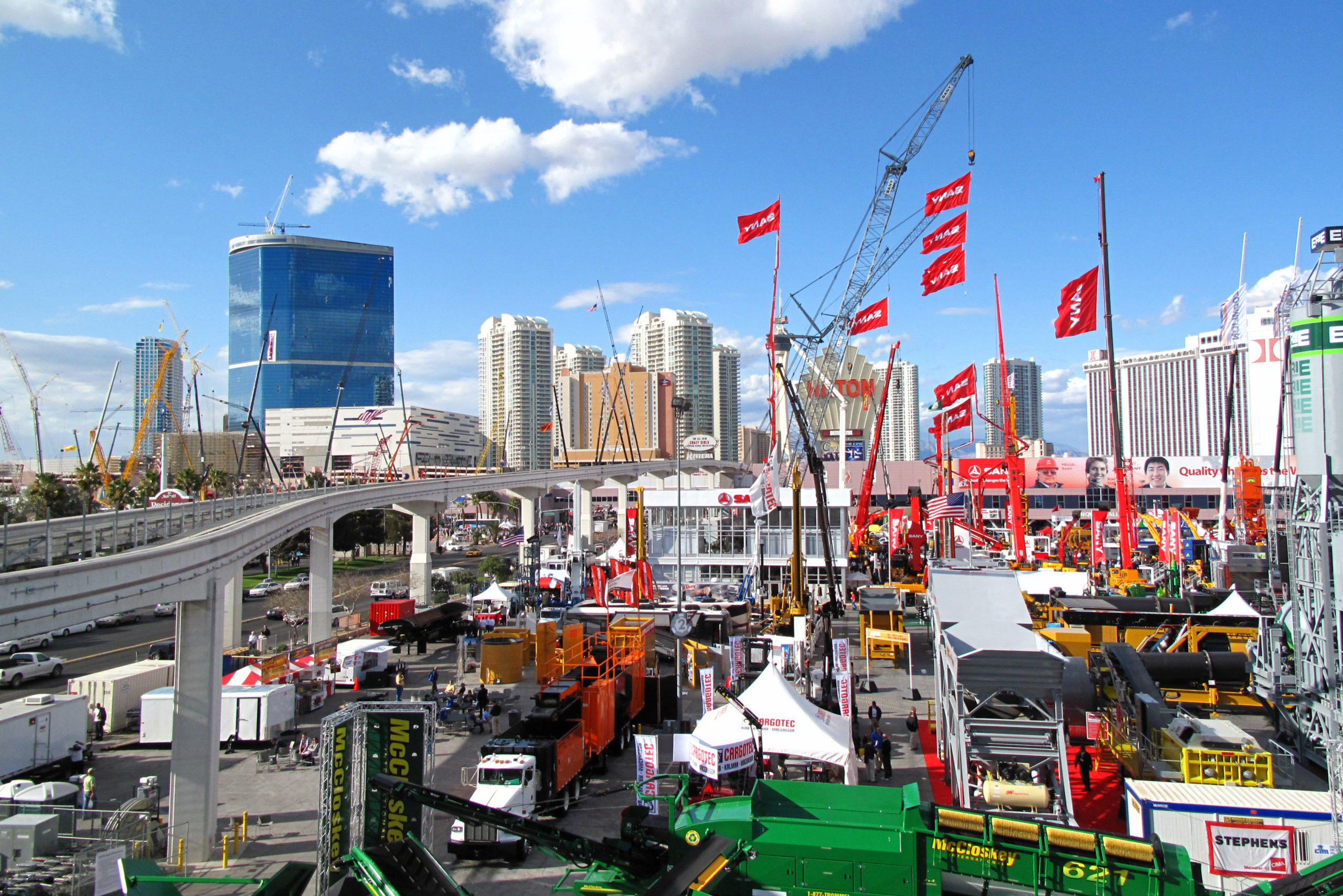 Overview of main exposition area at ConExpo 2011 in Las Vegas, Nevada